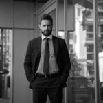 Urban business man. Casual businessman wearing suit jacket. Portrait of a mature businessman